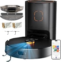 Robot Vacuum and Mop Combo, 90-Day Self Emptying, 10000Pa Strong Suction, dToF Laser Navigation Smart Mapping, 160Min Runtime, Anti-Tangle Robotic Vacuum Cleaner for Hard Floor, Pet Hair, Carpet