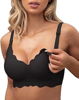 As Fairy Nursing Bras for Breastfeeding Wavy Seamless Comfort Maternity Bralette Wireless Pregnancy Sleep Bra with Support