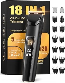 Beard Trimmer for Men, Cordless 18-in-1 Electric Razor & Hair Clipper,Gifts | Waterproof Mustache Grooming Kit, Rechargeable Beard Hair Nose Ear & Body Trimmer, Face Shaver, gift for men,husband & father