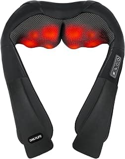 DAILYLIFE Neck Massager with Heat, Electric Back Massager for Pain Relief Deep Tissue, Massager for Neck Pain, Shoulder, Waist, Leg and Foot, Relaxation Gifts for Wife, Husband, Dad, Mom