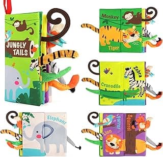 beiens Baby Books Toys, Touch and Feel Crinkle Cloth Book for Infant Baby 0-3-6-12-18 Months, Early Development Interactive Stroller Soft Toys, Newborn Gifts for Boys Girls | Crinkle Cloth Book Toy for Baby 0-3-6-12-18 Months, Early Development Stroller Soft Toy, Newborn Shower Gift for Boy Girl