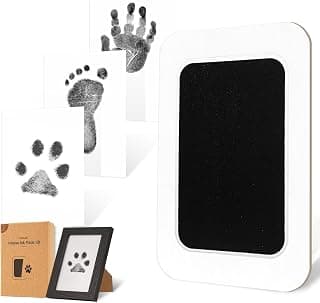 Inkless Paw Print Kit for Dogs,Cats & Babies,Clean Touch Dog Nose | Baby Handprint Kit,Mess Free Dog Paw Print Kit,4-Pcs Ink Pads & 2 Wooden Frames,Keepsake Gifts for Pet Lovers,New Moms