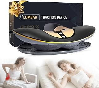 Adjustable lower back massager with 1.6-4" dynamic stretcher, 3-level vibration massage and 113-131℉ heat, ideal for home use