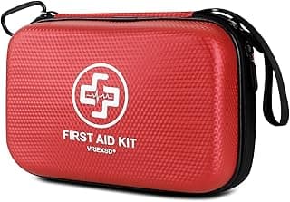 VRIEXSD Premium 320-Piece First Aid Kit, Waterproof EVA Hard Shell Case,Red | Compact Design Emergency Medical Kits with Comprehensive Supplies For Home, Camping, Car, Hiking, Travel, Businesses, Outdoor