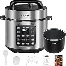 Electric Pressure Cooker 6 Qt, 9 Functions Programmable Instant Pot with IMD Touchscreen, Rice Cook, Slow Cook, Steam, Sauté, Warm, 16+ Safety Features, 1000W Silver