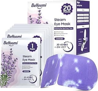 20 Packs Steam Eye Mask, Heated Eye Mask Warm Compress for Eyes, Disposable Self Heating Steam Mask for Home, Sleep, Spa, Travel Essentials & Relaxation Gifts for Women (Lavender)