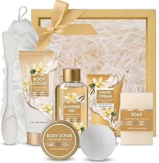 Spa Luxetique Gifts for Women 8pcs Vanilla Bath and Body Works Gift Set for Women Self Care Spa Gift for Womens Birthday Gift for Womens Grandma Mom Sister Friend