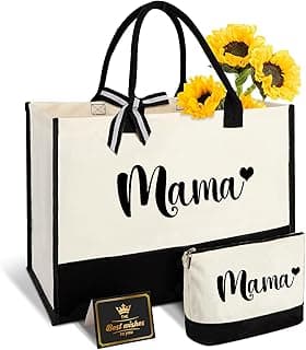 Mama Bag Tote New Mom Gifts, Mommy Bag for Hospital Shopping Beach Travel, Pregnancy Must Haves for Mom to Be, Baby Shower Gifts for Christmas Mothers Day