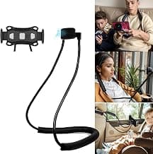 2in1 Cell Phone Neck Holder Handfree for Sleeping, Magnetic Lazy Neck Phone Mount for Bedroom Reading Watching Movie