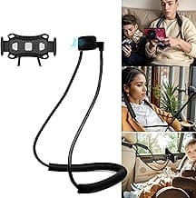 2in1 Cell Phone Neck Holder Handfree for Sleeping, Magnetic Lazy Neck Phone Mount for Bedroom Reading Watching Movie