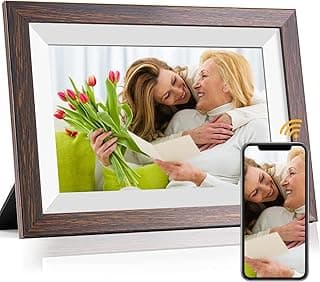 Budget Find You Need: Frameo 10.1 Inch WiFi Digital Picture Frame with Frameo App, IPS Touch Screen HD Electronic Digital Photo Frame, Share Photos & Videos Instantly, Auto-Rotate Digital Picture Frame, Brown Wood