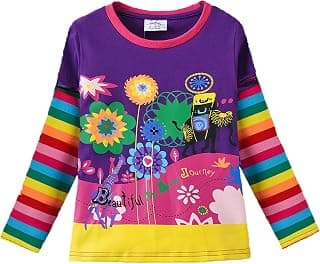 🌈 Rainbow Bright: Score This Adorable Girls' Long Sleeve Top for Just $10.79!