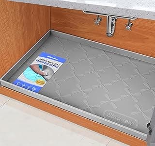 BPA-Free Silicone Tray with Raised Lip Protect Cabinets from Leaks, Versatile Home Organizer for Bathroom, Pets, Boots, Floor