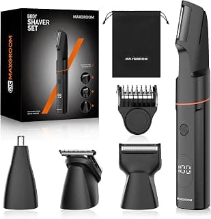 Price Drop: Manscape Body Hair Trimmer for Men, Waterproof Pubic, Groin & Ball Shaver, No-Nick Mens Electric Grooming Kit with LED Display, USB Rechargeable, Adjustable Guide Comb