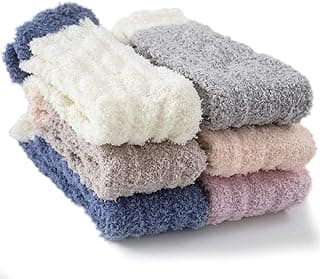 Warm & Cozy Gifts for Women, Fluffy Fuzzy Plush Sleeping Slipper Socks - Soft Warm Fabric