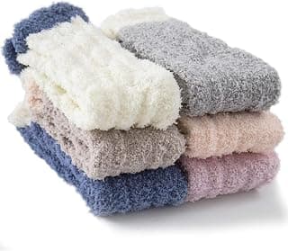 Warm & Cozy Gifts for Women, Fluffy Fuzzy Plush Sleeping Slipper Socks - Soft Warm Fabric