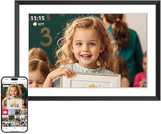 Digital Picture Frame with 10 Inch 1280x800 HD IPS Touch Screen, WiFi Digital Photo Frame with Built-in 32GB Memory Support 1TB, Auto-Rotate and Wall-Mountable, Remotely Send Photos/Videos via Frameo