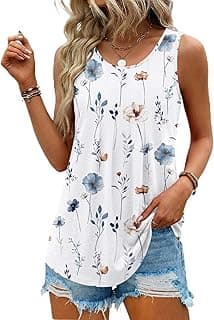 Womens Tank Tops Sleeveless Pleated Crew Neck Summer Tunic Tops Dressy Loose Fit Business Casual Blouses 2026