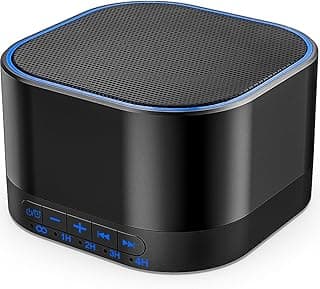 Magicteam Sound White Noise Machine with 20 Non Looping Natural Soothing Sounds and Memory Function 32 Levels of Volume Powered by AC or USB and Sleep Sound Timer Therapy for Baby Kids Adults