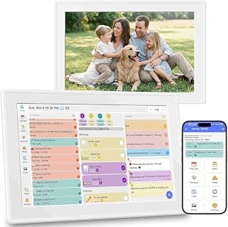 Chore List, Meal & Family Task Manager, Third-Party Calendar Sync, Picture Frame - Perfect Gifts for Mom & Women