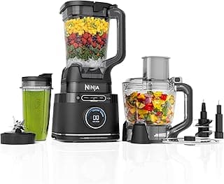 Ninja Kitchen System, BlendSense Tech, 72 oz, 1800PW, Black, TB401 | BlendSense Tech for smoothies, cookie dough, salsa & more. 8-cup processor bowl, 24-oz cup, 1800 peak watts.