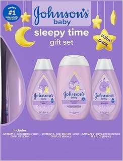 Amazon Deal Alert: Johnson's Baby Sleepy Time Gift Set with Calming Bedtime Bath, Bedtime Lotion & Calming Shampoo, Baby Bedtime Essentials with Relaxing NaturalCalm Aromas, Hypoallergenic, 3 Items