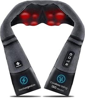 Etekcity FSA Eligible Cordless Neck Massager for Pain Relief Deep Tissue | HSA eligible, rechargeable shiatsu neck, back and shoulder massager with heat, ideal gift for mom and dad