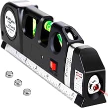 Is It Worth Buying: Laser Level Line Tool, Multipurpose Laser Level Kit Standard Cross Line Laser leveler Beam Tool with Metric Rulers 8ft/2.5M for Picture Hanging cabinets Tile Walls by AikTryee.