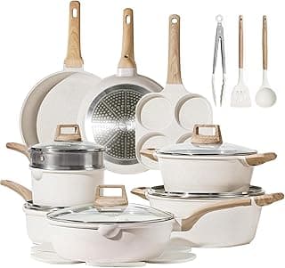 Induction Kitchen Cooking Set, Durable, Easy Food Release, Fast & Even Heating, with Frying Pan