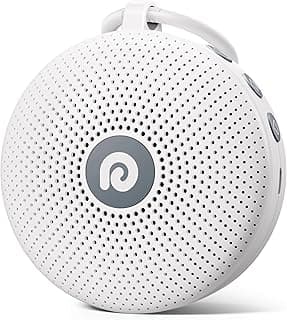 Dreamegg Portable Noise Machine for Baby Adult, Features Powerful Battery, 21 Soothing Sound, Noise Canceling for Office & Sleeping, Sound Therapy for Home, Travel, Registry Gift, Classic White