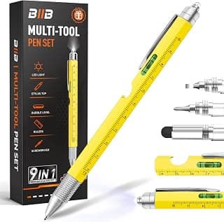 Gifts for Men 9-in-1 Multitool Pen, Stocking Stuffers for Men
