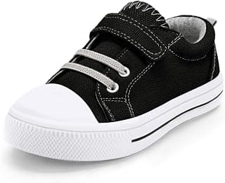 Toddler Shoes Boys Girls Canvas Sneakers with Single Hook&Loop
