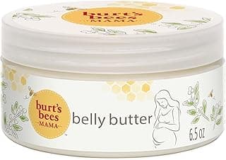 Burt's Bees Mama Belly Butter, 6.5 oz. | Stretch Mark Cream for Pregnancy Massages Body and Reduces Scar Appearance, Shea Butter & Vitamin E Rich Formula