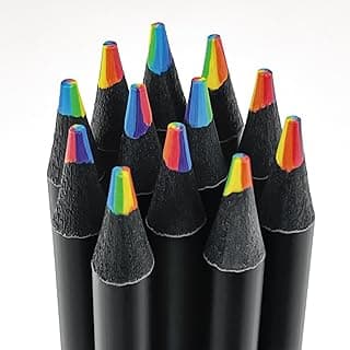 Stocking Stuffers - 12 Rainbow Colored Pencils - Christmas Easter Games Crafts for kids,Art Supplies Drawing Kit for Teen Girl Gift Trendy Stuff