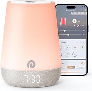Dreamegg Sound Machine Baby - White Noise Sound Machine Baby With Night Light, Ok to Wake Alarm Clock, 34 Soothing Sounds, Sleep Trainer, Routine Builder, App Control for Kids Nursery Sleeping Bedroom