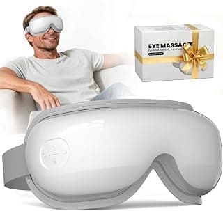 Eye Massager with Heat, Fathers Day Dad Gifts, Heated Eye Mask for Migraine Relief, Reduce Strain & Dry Eyes, Improve Sleep, Meditation Device, Birthday Gift for Men Women Mom Husband Wife