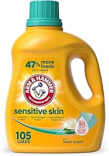 Toddler-Approved Amazon Find: ARM & HAMMER Sensitive Skin Liquid Laundry Detergent, Fresh Scent, 105 fl oz, 105 Loads