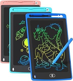 TQU 3 Pack LCD Writing Tablet for Kids, 8.5 Inch Colorful Doodle Board Drawing Tablet, Educational Learning Toys Birthday Gifts for Boys Girls Age 3 4 5 6 7 8