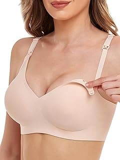 Pregnancy Hack: Vinfact Smooth Nursing Bras for Breastfeeding Seamless Maternity Bras for Pregnancy Wireless Bralette with Extra Bra Extender