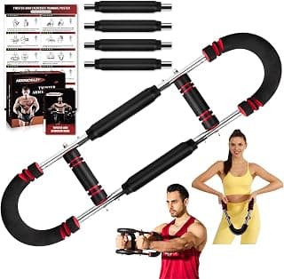 4 Spring & Poster for Men & Women, Detachable Power Twister Home Fitness Equipment for Enhancing Upper Body Muscle
