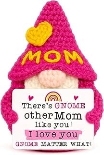 Mom Birthday Gifts from Daughter - Gifts for Mom Christmas | Funny Crochet Gnomes for Mother Mama Mommy Christmas Stocking Stuffers, Cute Mothers Day Gnome Gift from Son Kids, I Love You