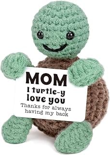 Mini Funny Turtle Mom Birthday Gifts from Daughter Son, Gifts for Christmas New Bonus Step Mom Mama Mother in Law, I Love You Small Cute Stuff Things, Handmade Turtle for Stocking Stuffer Mothers Day
