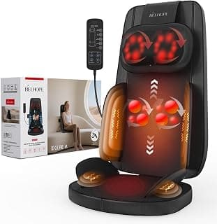 Shiatsu Neck and Back Massager for Pain Relief Deep Tissue, 8D Kneading Massage Chair Pad with Heat, Home Office, Relaxation Gifts for Men Women