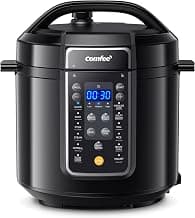 COMFEE’ 12-in-1 Electric Pressure Cooker, Instant Multi, Non-Stick Pot, Yogurt Maker, Rice Cooker, Slow, Sauté Steamer, Pressure Cooker 6 Quart Black