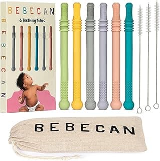 Teething Sticks for Babies 36+ Months – Super Soft Silicone Teething Aids, Infant Oral Soothing Relief Back Molars, Multicolor 6-Pack