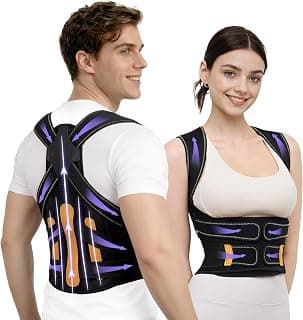 Adjustable Shoulder Brace, Armpit-Friendly, Breathable Mesh, Relief for Upper and Lower Back, Neck Pain, Improving Posture