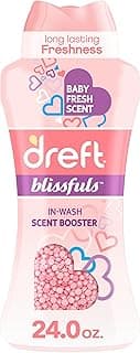 Dreft Blissfuls In-Wash Laundry Scent Booster Beads, Baby Fresh Scent, 24 oz