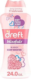 Dreft Blissfuls In-Wash Laundry Scent Booster Beads, Baby Fresh Scent, 24 oz