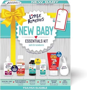 Amazon Deal Alert: Little Remedies New Baby Essentials Kit with Saline Nasal Spray, Diaper Rash Cream, Gas Relief Drops, Gripe Water & More
