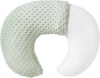Baby Nursing Pillow and Body Positioner with Premium Slipcover for Breastfeeding for Baby Boys and Girls, Feeding Pillow with Breathable Comfortable Pillowcase (Green)